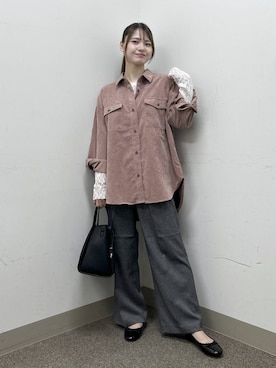 「おでかけ」｜「アイテム（バレエシューズ）」を使った、おひめさん（レディース・158cm）の秋コーディネート