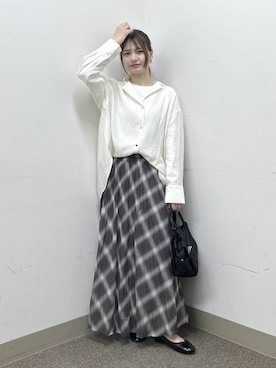 「おでかけ」｜「アイテム（バレエシューズ）」を使った、おひめさん（レディース・158cm）の秋コーディネート