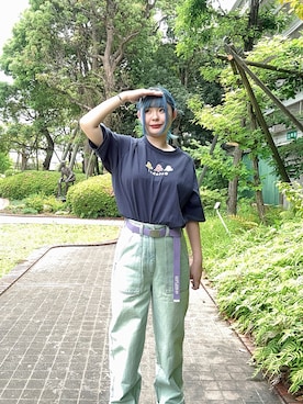 「DOUBLE NAME（ダブルネーム）のアイテム（トップス）」を使った、mitumaru1003sanwanさん（レディース・156cm）の春コーディネート