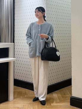 「アイテム（キーホルダー）」を使った、なつみさん（レディース・162cm）の秋コーディネート