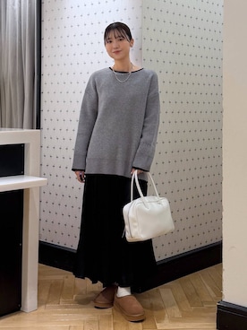 「アイテム（スリッポン）」を使った、なつみさん（レディース・162cm・20代）の秋コーディネート