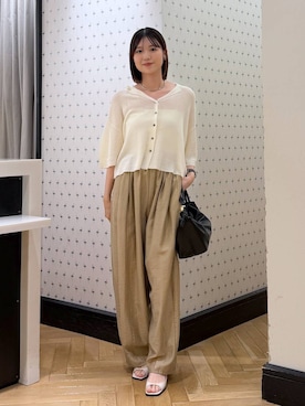 「A part by（アパートバイ）のハートモチーフバッグ（Shoulderbag、ブラック系）」を使った、なつみさん（レディース・162cm）の夏コーディネート