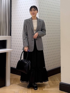 「A part by（アパートバイ）のアイテム（ボストンバッグ）」を使った、なつみさん（レディース・162cm）の秋コーディネート