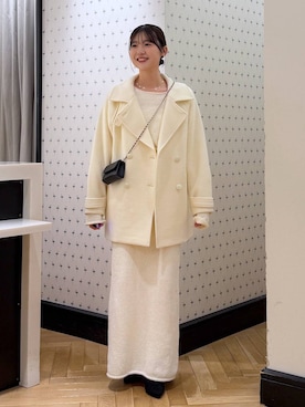 「アイテム（セットアップ）」を使った、なつみさん（レディース・162cm）の冬コーディネート