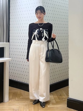 「アイテム（バンダナ/スカーフ）」を使った、apnat76さん（レディース・162cm）の秋コーディネート