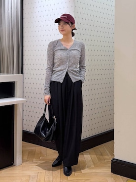 「アイテム（キャップ）」を使った、なつみさん（レディース・162cm・20代）の秋コーディネート