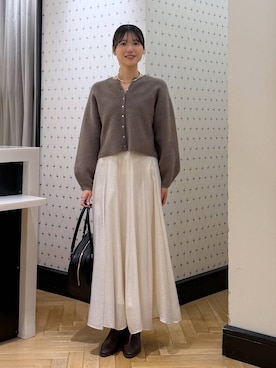 「A part by（アパートバイ）のアイテム（ボストンバッグ）」を使った、なつみさん（レディース・162cm）の秋コーディネート