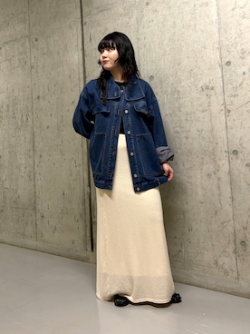 「KBF（ケイビーエフ）のアイテム（ブルゾン）」を使った、mamiさん（レディース・153cm）の春コーディネート