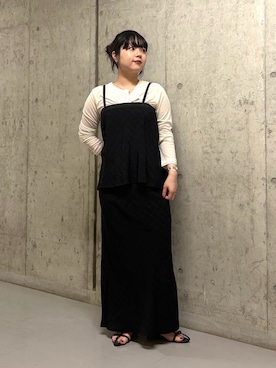 「アイテム（セットアップ）」を使った、mamiさん（レディース・153cm）の春コーディネート