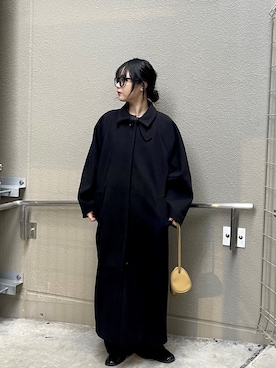 「アイテム（ステンカラーコート）」を使った、mamiさん（レディース・153cm）の秋コーディネート