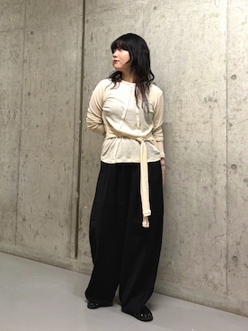 「アイテム（セットアップ）」を使った、mamiさん（レディース・153cm）の春コーディネート