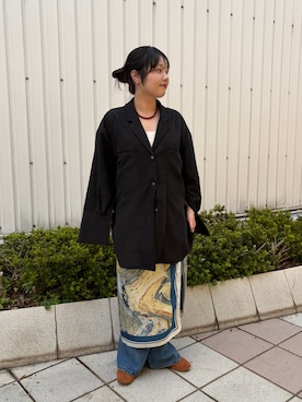 「アイテム（ネックレス）」を使った、mamiさん（レディース・153cm）の秋コーディネート
