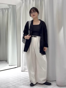 「KBF（ケイビーエフ）のアイテム（タンクトップ）」を使った、mamiさん（レディース・153cm）の秋コーディネート