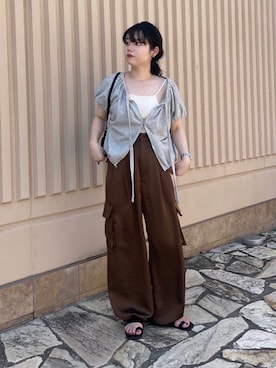 「アイテム（スウェット）」を使った、mami789さん（レディース・153cm）の夏コーディネート