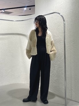 「アイテム（カーディガン/ボレロ）」を使った、mamiさん（レディース・153cm）の秋コーディネート