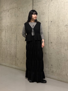 「KBF（ケイビーエフ）のアイテム（ジャケット/アウター）」を使った、mamiさん（レディース・153cm）の春コーディネート