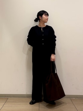 「アイテム（つなぎ/オールインワン）」を使った、mamiさん（レディース・153cm）の冬コーディネート