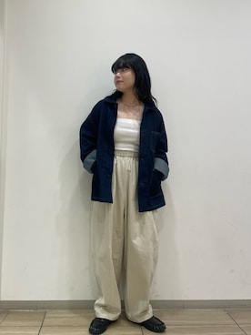 「アイテム（カバーオール）」を使った、mamiさん（レディース・153cm）の秋コーディネート