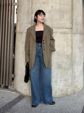 「アイテム（その他アウター）」を使った、mamiさん（レディース・153cm）の秋コーディネート