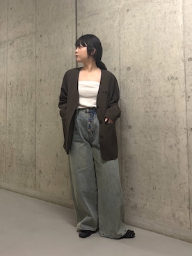 「KBF（ケイビーエフ）のアイテム（ジャケット/アウター）」を使った、mamiさん（レディース・153cm）の春コーディネート