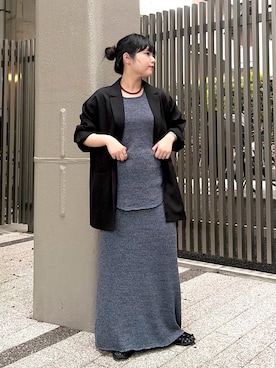 「KBF（ケイビーエフ）のアイテム（ジャケット/アウター）」を使った、mamiさん（レディース・153cm）の春コーディネート