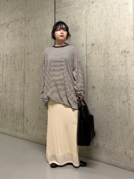 「KBF（ケイビーエフ）のアイテム（トップス）」を使った、mamiさん（レディース・153cm）の春コーディネート