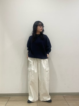 「アイテム（スウェット）」を使った、mamiさん（レディース・153cm）の秋コーディネート