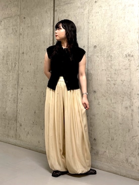 「KBF（ケイビーエフ）のアイテム（パンツ）」を使った、mamiさん（レディース・153cm）の春コーディネート