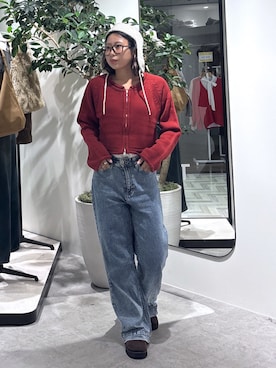 「FREE'S MART（フリーズマート）のアイテム（帽子）」を使った、mfm_pikoさん（レディース・160cm）の秋コーディネート