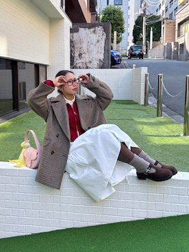 「アイテム（ピーコート）」を使った、mfm_pikoさん（レディース・160cm）の秋コーディネート