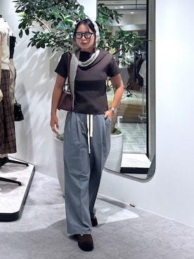 「アイテム（サングラス、ホワイト系）」を使った、mfm_pikoさん（レディース・160cm）の夏コーディネート