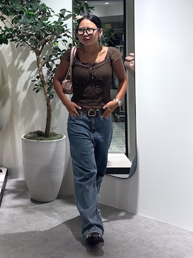 「アイテム（サングラス、ホワイト系）」を使った、mfm_pikoさん（レディース・160cm）の夏コーディネート