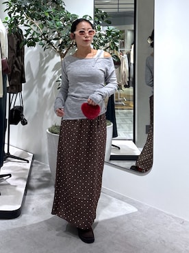 「アイテム（キーホルダー）」を使った、mfm_pikoさん（レディース・160cm）の秋コーディネート