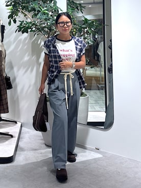 「アイテム（サングラス、ホワイト系）」を使った、mfm_pikoさん（レディース・160cm）の夏コーディネート