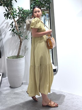 「アイテム（ハット、ブラウン系）」を使った、mfm_pikoさん（レディース・160cm）の春コーディネート