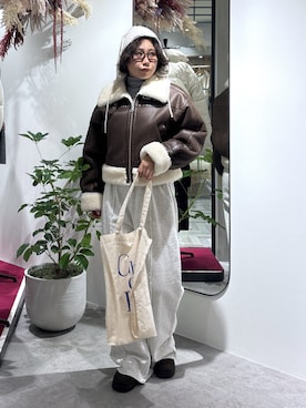 「FREE'S MART（フリーズマート）のアイテム（ブルゾン）」を使った、mfm_pikoさん（レディース・160cm）の冬コーディネート