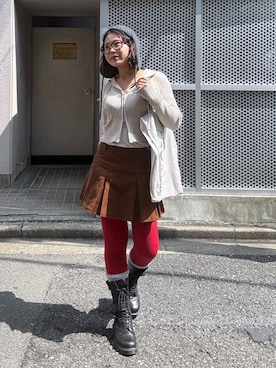 「FREE'S MART（フリーズマート）のアイテム（帽子）」を使った、mfm_pikoさん（レディース・160cm）の秋コーディネート