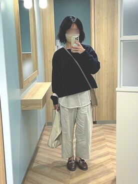「お買い物」｜「アイテム（パンツ）」を使った、tsugさん（レディース・150cm）の冬コーディネート