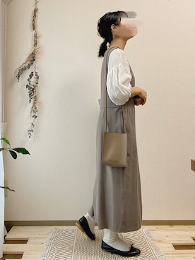 「IENA」｜「アイテム（ジャンパースカート）」を使った、tsugさん（レディース・150cm）の秋コーディネート