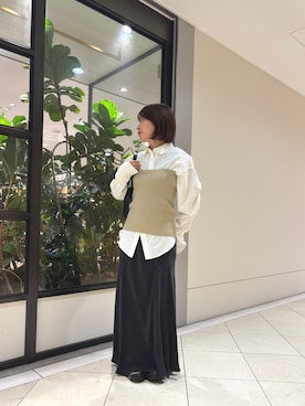 「LAATO（ラート）のアイテム」を使った、　寺内　早紀さん（レディース・153cm）の秋コーディネート