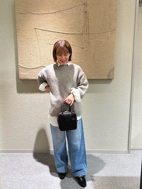 「秋のシャツ着こなし術」｜　寺内　早紀さん（レディース・153cm）の秋コーディネート