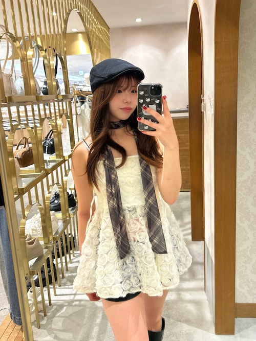 Chicoローズチュールペプラムブラウス ivory SALON by Chico/新色追加】ローズチュールペプラムブラウス