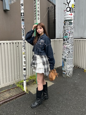 「Chico（チコ）のアイテム（ジャケット/アウター）」を使った、ゆうかさん（レディース・153cm）の春コーディネート