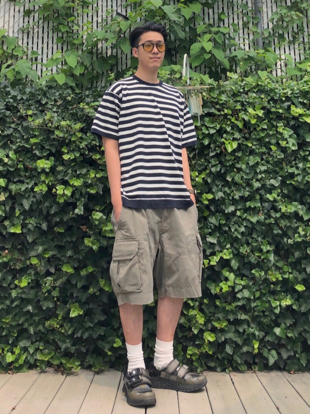 「今日のコーデ」｜「RALPH LAURENのアイテム（パンツ、その他）」を使った、Leon SNuff Huangさん（メンズ・183cm）の秋コーディネートの1枚目の写真