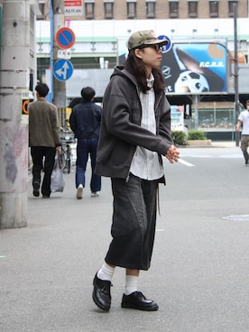 「WISM（ウィズム）のアイテム」を使った、鈴木 健心さん（メンズ・176cm）の春コーディネート