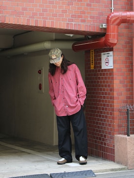 「WISM（ウィズム）のアイテム」を使った、鈴木 健心さん（メンズ・176cm）の春コーディネート