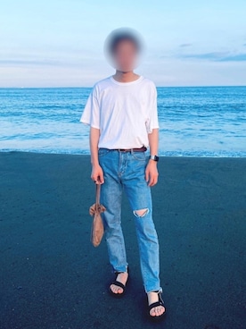 「JUNRED（ジュンレッド）のアイテム（バッグ）」を使った、okamoさん（メンズ・162cm）の夏コーディネート