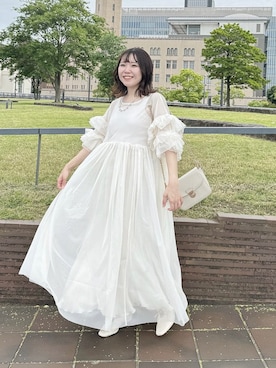 「one way（ワンウェイ）のアイテム」を使った、しろまめさん（レディース・154cm）の夏コーディネート