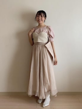 「EPICKS（エピックス）のアイテム（バッグ）」を使った、しろまめさん（レディース・154cm）の夏コーディネート