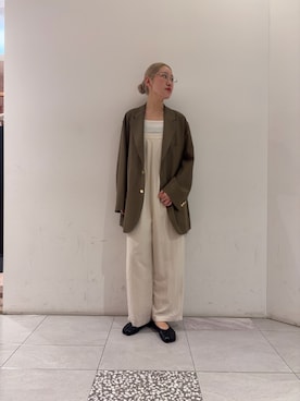 「URBAN RESEARCH（アーバンリサーチ）のCOUTURE D’ADAM　SINGLE BLAZER DESERT（テーラードジャケット、ブラウン系）」を使った、marieさん（レディース・165cm）の春コーディネート